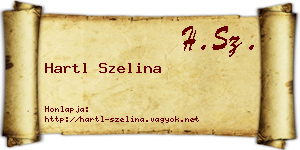 Hartl Szelina névjegykártya